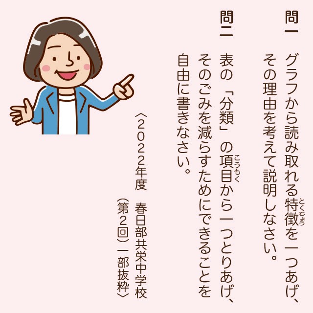 22年度中学入試分析(前編) 表やグラフを読み取る