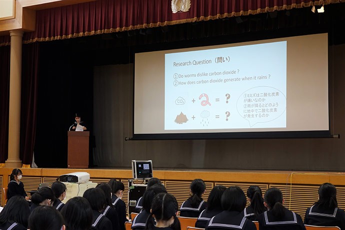 Academic Dayでは学年に関係なく、研究成果を発表する=豊島岡女子学園中高提供