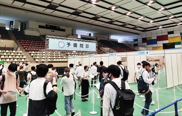 近畿大学のワクチン接種の様子=同大学提供